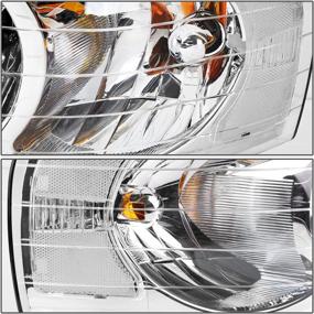 img 2 attached to 🚗 Chrome Housing Clear Corner Headlights for 02-05 Ram 1500/03-05 Ram 2500 3500 - DNA Motoring HL-OH-DR02-CH-CL1 (Left & Right)