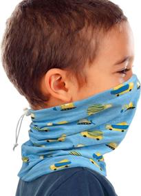 img 4 attached to Organic Adjustable Gaiter Pocket Dinosaur Girls' Accessories ~ Cold Weather