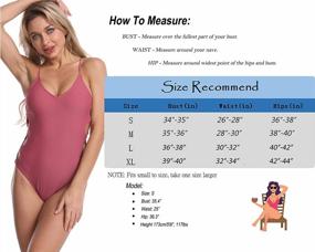 img 1 attached to PHIBEE Women'S V-Neck Criss Cross Cutout Monokini Swimsuit With Racerback For Chic Bathing Experience