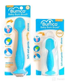img 4 attached to Bumco Diaper Cream Spatula & Baby Bum Brush Set with Travel Case - Diaper Cream Applicator, Blue