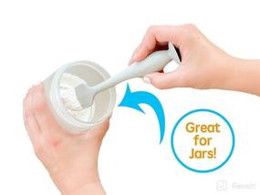 img 3 attached to Bumco Diaper Cream Spatula & Baby Bum Brush Set with Travel Case - Diaper Cream Applicator, Blue