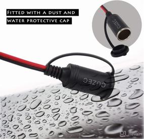 img 1 attached to 🔌 CUZEC 14 Gauge 1 to 2 Car Cigarette Lighter Cord 12V / 24V Splitter, Power Charger Adapter Double Waterproof Socket