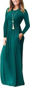 img 3 attached to AUSELILY Sleeve Dresses Casual Pockets Women's Clothing - Dresses