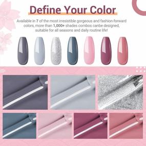 img 2 attached to Get Salon-Style Nails At Home With Modelones Gel Manicure Set: Includes 48W UV Light, 7 Pink Grey Nail Gel Colors, Bond Primer, Base Coat, And Top Coat