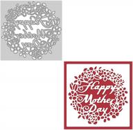 mother's day floral wreath metal cutting dies by benecreat for diy crafts, scrapbooking, card making, photo album decoration, and embossing logo