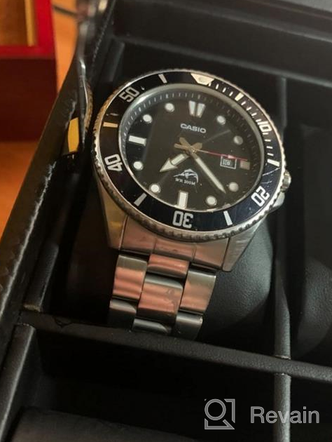 img 1 attached to Keep Your Watches Safe And Organized With BEWISHOME'S 10-Slot Watch Box - Black PU Leather, Real Glass Top, And Valet Drawer Included! review by Jaime Benenati