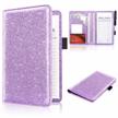 glitter purple server book bundle - includes waitress guest book, pocket leather wallet, cash & bill holder, and more - perfect waiter accessories for restaurant service by acdream logo
