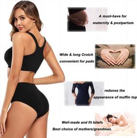 img 1 attached to Comfortable And Supportive High-Waisted Women'S Cotton Panties - Available In Regular And Plus Sizes!