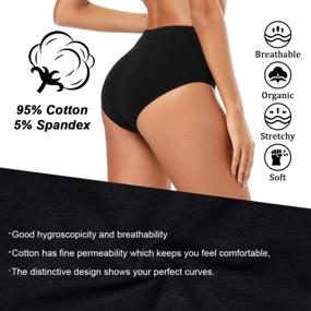 img 3 attached to Comfortable And Supportive High-Waisted Women'S Cotton Panties - Available In Regular And Plus Sizes!