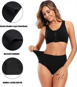 img 2 attached to Comfortable And Supportive High-Waisted Women'S Cotton Panties - Available In Regular And Plus Sizes!