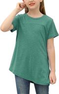 👚 gorlya girls' sleeve button t-shirt gor1056 in tops, tees & blouses logo