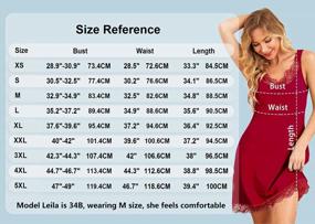 img 3 attached to Women'S Cotton Nightgown With Built-In Bra, DYLH Lace Sleepwear Slip Dress