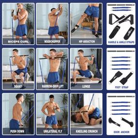 img 2 attached to Muscle-Building INNOCEDAR Home Gym Bar Kit: Resistance Bands & Adjustable Pilates Bar System For Full-Body Workout, Safe Exercise Weight Set, Portable Fitness Equipment For Men & Women
