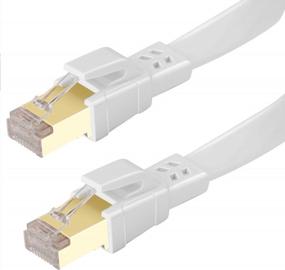 img 4 attached to Upgrade Your Network With 15Ft Shielded Cat8 Ethernet Cable – 40Gbps Speed, 2000Mhz Bandwidth And RJ45 Compatibility!