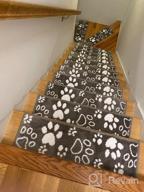 img 1 attached to 4-Pack SUSSEXHOME Carpet Stair Treads - Pet & Kid Friendly, Self Adhesive Safety To Prevent Slipping On Wooden Steps review by John Hattalli