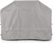 heavy-duty polyester grill cover - weather resistant, drawcord hem, ripstop grey - perfect for protecting your grill and heating appliances - covermates logo