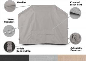 img 3 attached to Heavy-Duty Polyester Grill Cover - Weather Resistant, Drawcord Hem, Ripstop Grey - Perfect For Protecting Your Grill And Heating Appliances - Covermates