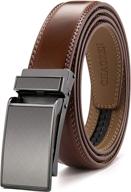 chaoren comfort adjustable leather ratchet men's belt - ideal men's accessories for belts logo