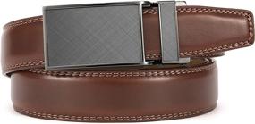 img 2 attached to CHAOREN Comfort Adjustable Leather Ratchet Men's Belt - Ideal Men's Accessories for Belts