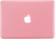 complete protection for macbook pro a1278: hard shell case, sleeve bag, keyboard cover, screen protector, and dust plug - pink logo