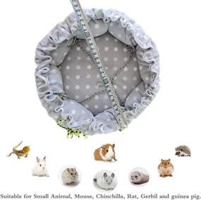 img 1 attached to Cozy Hammock Bedding For Small Animals - Flower Sugar Glider, Guinea Pig, Ferret, Squirrel, Hamster, Rat, And Parrot Sleeping And Playing Accessories