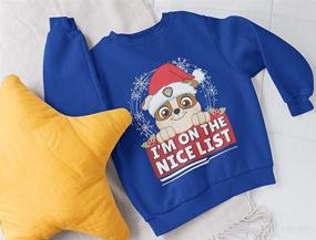 img 1 attached to Paw Patrol Ugly Christmas Sweater for Toddler Boys and Girls - Chase and Rubble Sweatshirt