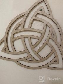 img 7 attached to 11.5” Wooden Wall Art - Simurg Triskele Triple Spiral Symbol In Rune Circle Celtic Wall Decor Vintage Irish Home Decoration