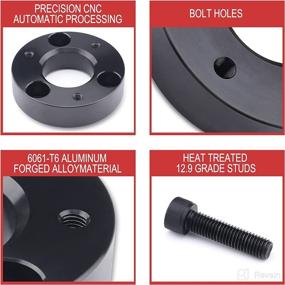 img 1 attached to 🔧 2" Front Leveling Lift Kit for 2004-2022 F150 - Compatible with 2WD 4WD, Forged Strut Spacers for 2" Front Lift