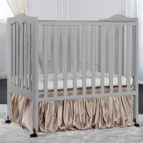 img 2 attached to 🛏️ Dream On Me 2-in-1 Lightweight Folding Portable Side Crib in Pebble Grey – Greenguard Gold Certified