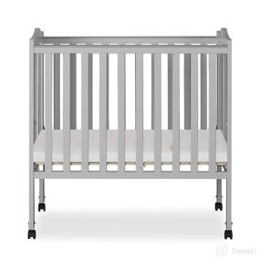 img 4 attached to 🛏️ Dream On Me 2-in-1 Lightweight Folding Portable Side Crib in Pebble Grey – Greenguard Gold Certified