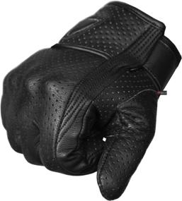 img 1 attached to Premium Motorcycle Leather Perforated Protective Motorcycle & Powersports