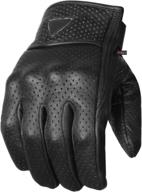 premium motorcycle leather perforated protective motorcycle & powersports logo