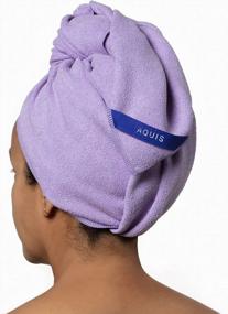 img 1 attached to Ultra-Absorbent Hair Drying Tool: AQUIS Towel & Wrap With Water-Wicking Recycled Microfiber