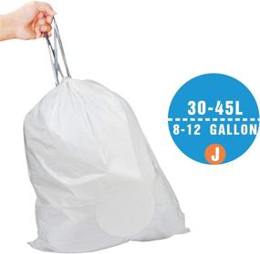 img 3 attached to 🛍️ 10 10 5 Drawstring Plastic Bags - Ideal for Simplehuman Household Supplies and Paper & Plastic Organization