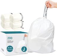 🛍️ 10 10 5 drawstring plastic bags - ideal for simplehuman household supplies and paper & plastic organization logo