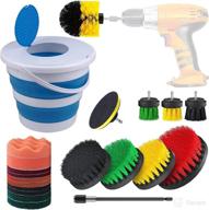 🔧 equibals 21-piece drill brush set with collapsible water bucket and cleaning accessories - scrub pads, sponge, buffing pads, power scrubber brush with extended attachment for tiles, sinks, bathtub, bathroom, and kitchen logo