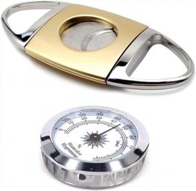 img 4 attached to Mr.BoFly Silver Cigar Cutter & Hygrometer - Perfect Gift For The Cigar Aficionado!