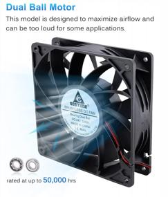 img 1 attached to Premium Performance And Durability: GDSTIME 140Mmx38Mm 24V DC Brushless Cooling Fan With Dual Ball Bearings