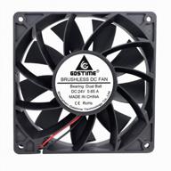 premium performance and durability: gdstime 140mmx38mm 24v dc brushless cooling fan with dual ball bearings logo