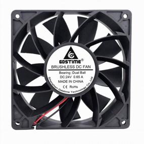 img 4 attached to Premium Performance And Durability: GDSTIME 140Mmx38Mm 24V DC Brushless Cooling Fan With Dual Ball Bearings