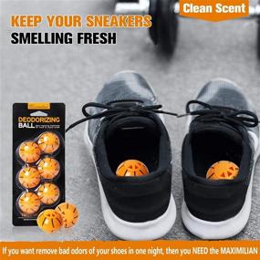 img 2 attached to 👟 MAXIMILIAN Shoe Deodorizer Balls: Powerful Foot Odor Elimination & Freshening for Sneakers, Wardrobes, Bags, Lockers, and Cars. Perfect Playful Gift!