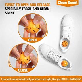 img 1 attached to 👟 MAXIMILIAN Shoe Deodorizer Balls: Powerful Foot Odor Elimination & Freshening for Sneakers, Wardrobes, Bags, Lockers, and Cars. Perfect Playful Gift!