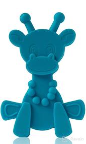 img 4 attached to Bambeado Little Bambam Giraffe Teether Toys - The Ultimate Baby 🦒 Teething Toy! BPA-Free & Stress-Free Teething Aid for Newborns, Infants - Cyan