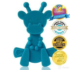img 2 attached to Bambeado Little Bambam Giraffe Teether Toys - The Ultimate Baby 🦒 Teething Toy! BPA-Free & Stress-Free Teething Aid for Newborns, Infants - Cyan