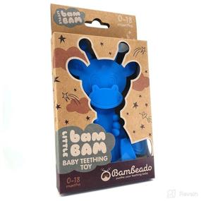 img 1 attached to Bambeado Little Bambam Giraffe Teether Toys - The Ultimate Baby 🦒 Teething Toy! BPA-Free & Stress-Free Teething Aid for Newborns, Infants - Cyan