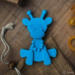 img 3 attached to Bambeado Little Bambam Giraffe Teether Toys - The Ultimate Baby 🦒 Teething Toy! BPA-Free & Stress-Free Teething Aid for Newborns, Infants - Cyan