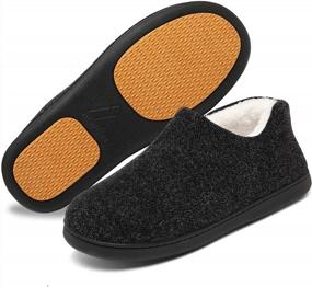 img 4 attached to Warm Winter Slippers For Men & Women: Memory Foam, Non-Slip Indoor/Outdoor Shoes.