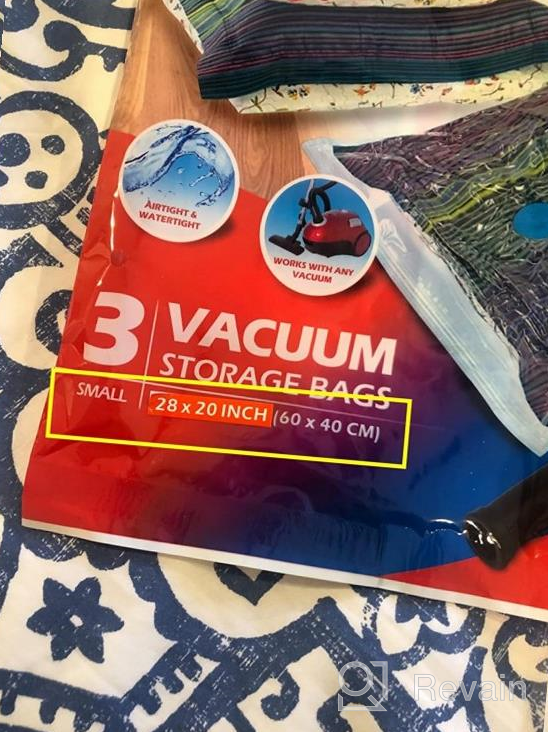 img 1 attached to Jumbo Vacuum Storage Bags (6-Pack) - 80% More Clothes Storage Space | Compression Seal For Comforters, Blankets, Bedding, Clothing | Great For Closet & Travel Use With Pump Included. review by Jason Flippen