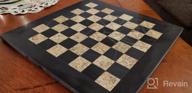 img 1 attached to 15" Handmade Marble Chess Set - Staunton & Ambassador Gift Style - Black/Fossil Coral review by Patrick Pearson