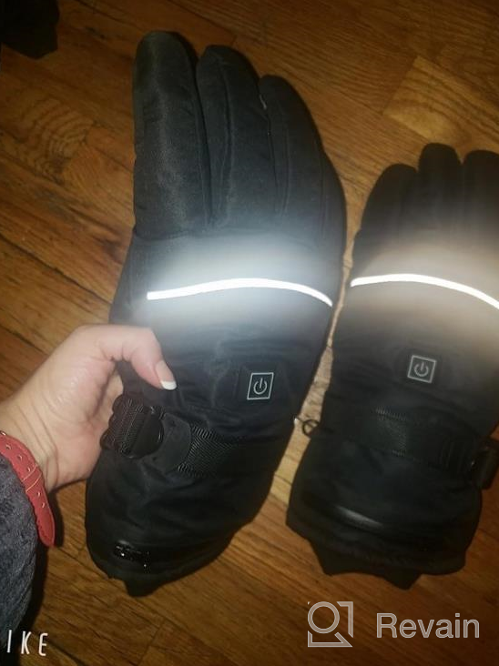 img 1 attached to Rechargeable Heated Gloves With 4000 MAh Battery For Outdoor Activities - Ideal For Sports, Hunting, Cycling, And Fishing (XL, Black) review by Jim Agosta